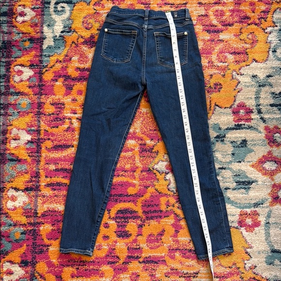 7 For All Mankind Blue High Rise Jeans Slim Fit - Picture 5 of 7